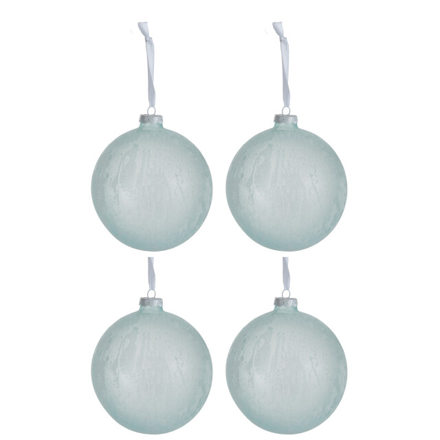 J-Line D- doos van 4 kerstbal glas licht large 12x12x12cm 3010902 large