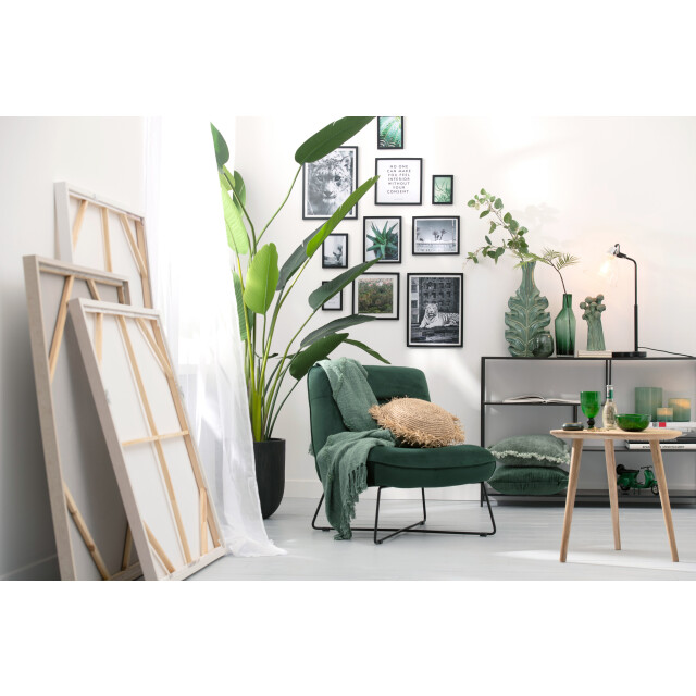 J-Line kussen jeff rond rafia small 40x40x16.5cm 3000634 large