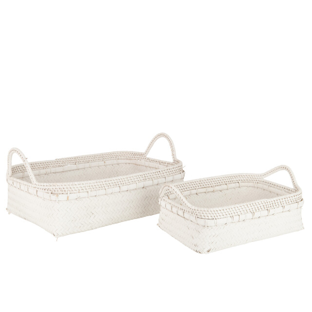 J-Line set van 2 plateaus bamboe 47x34x16.5cm 3006517 large