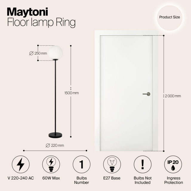 Maytoni vloerlamp ring - Ø25 2993956 large