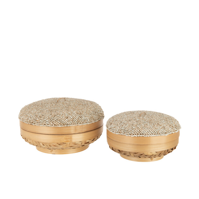J-Line set van 2 dozen elia bamboe 25x25x14cm 3006513 large