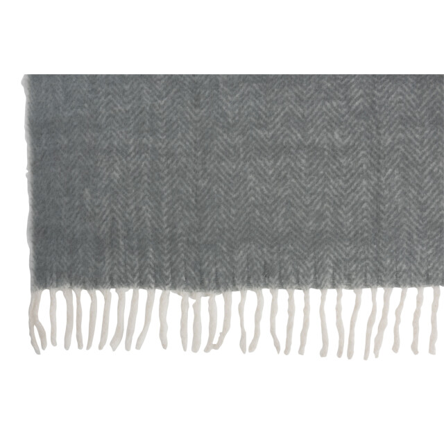 J-Line plaid alpha acryl/wol /wit 190x136x0.5cm 3066075 large