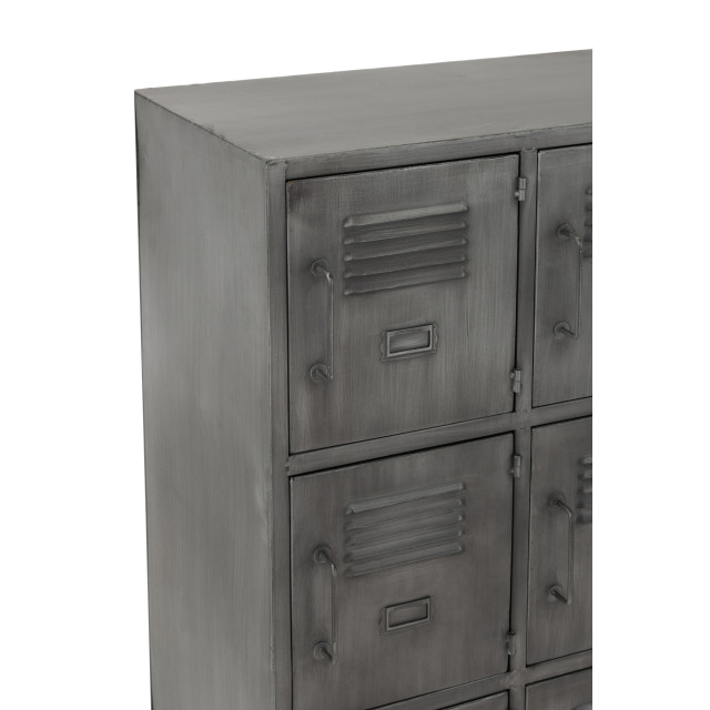 J-Line kast 9 deuren metaal zilver 86x41x113.5cm 2986972 large