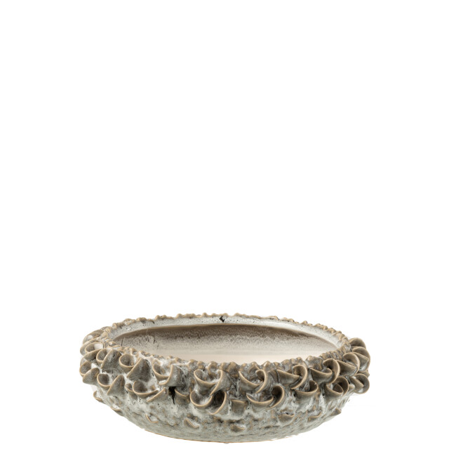 J-Line schaal vida rond keramiek /blauw 28x28x8.5cm 3006302 large