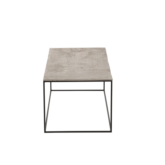 J-Line salontafel rechthoek aluminium/ijzer zilver/zwart 110x49x41cm 2999270 large