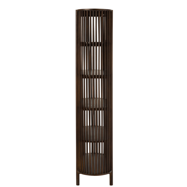 J-Line rek conie 5 planken mango hout donker 38x84x190cm 3000613 large