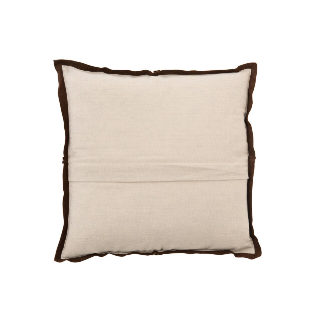 J-Line kussen vierkant leder/linnen 45x45x4cm 3003643 large