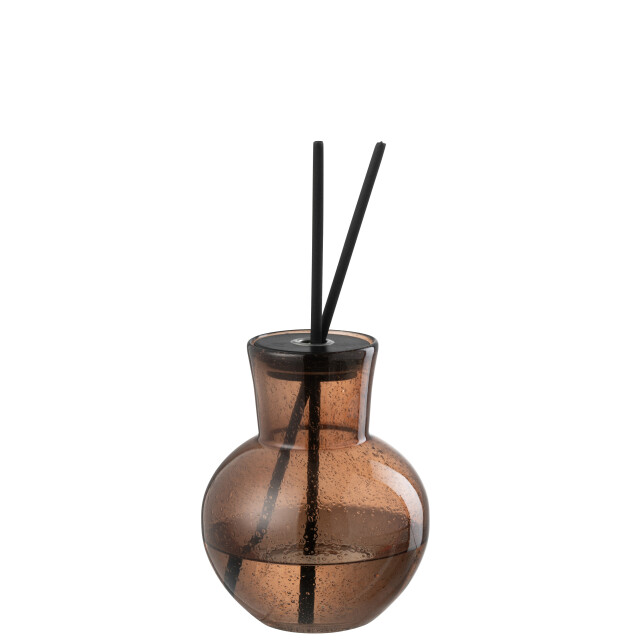 J-Line geurolie vaas deksel li-ly land glas 15x15x19cm 2998451 large