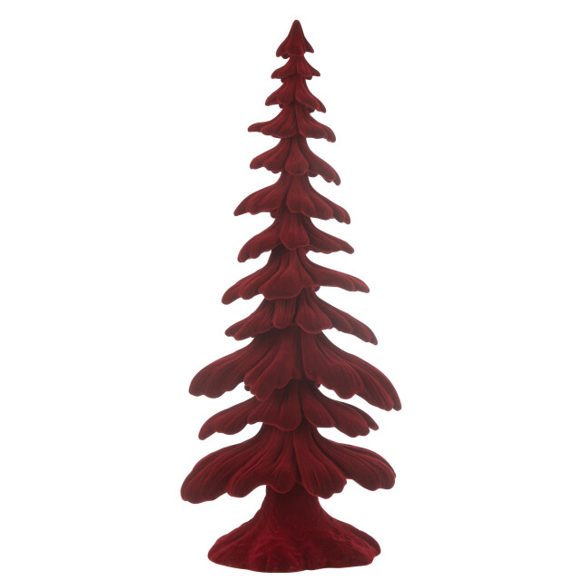 J-Line denneboom velours resine large 21x13.5x51cm 3002770 large