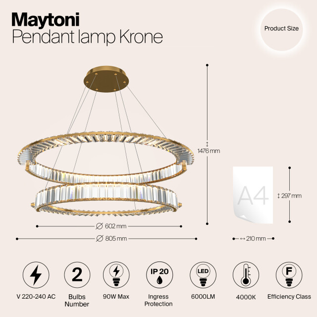 Maytoni hanglamp krone - Ø80,5 2994701 large