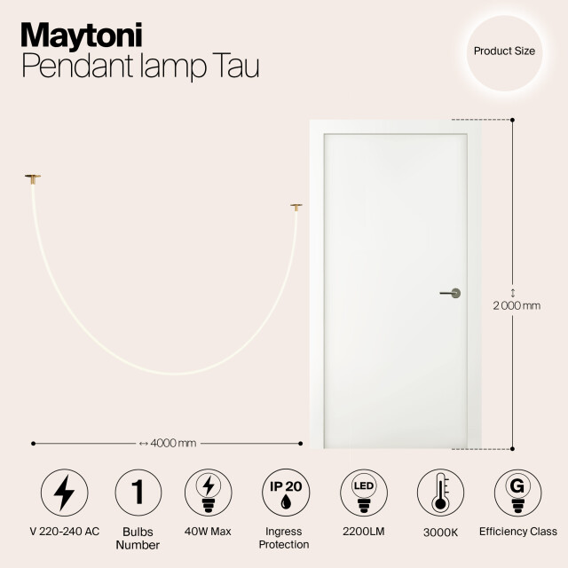 Maytoni hanglamp tau - 2994451 large