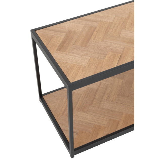 J-Line salontafel zigzag rechthoek hout/metaal naturel/ 150x40x44.5cm 2999237 large