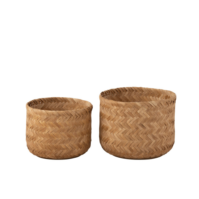 J-Line set van twee mand bamboo 40x40x29.5cm 3005009 large