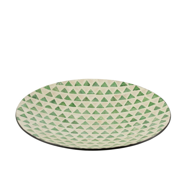 J-Line plateau nuye rond schelpen/papier 45x45x6cm 3000644 large
