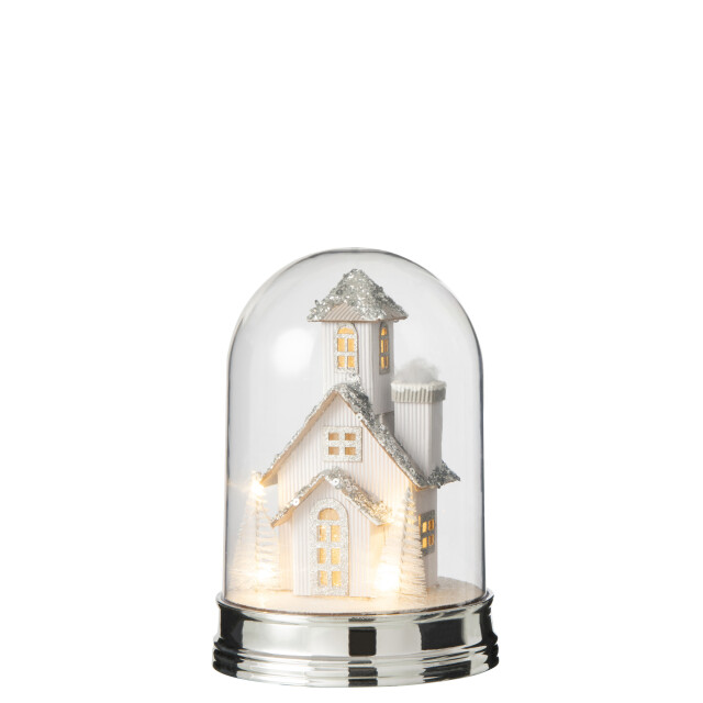 J-Line stolp winter huis led acryl small 16x16x23cm 3010294 large