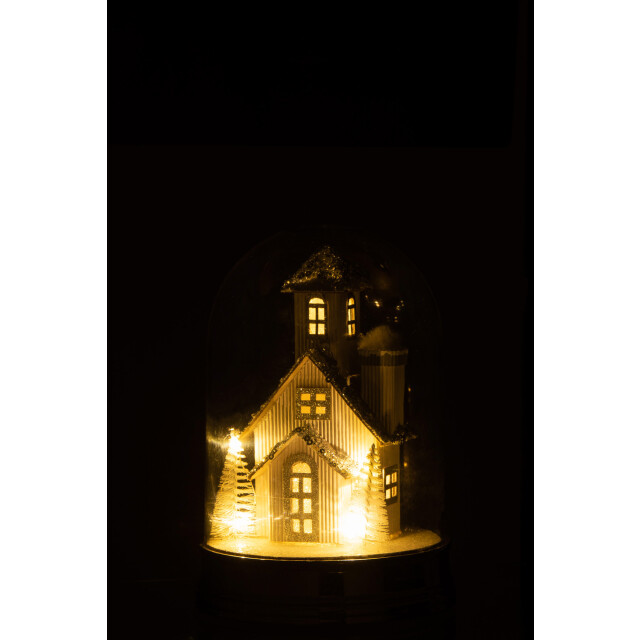J-Line stolp winter huis led acryl small 16x16x23cm 3010294 large