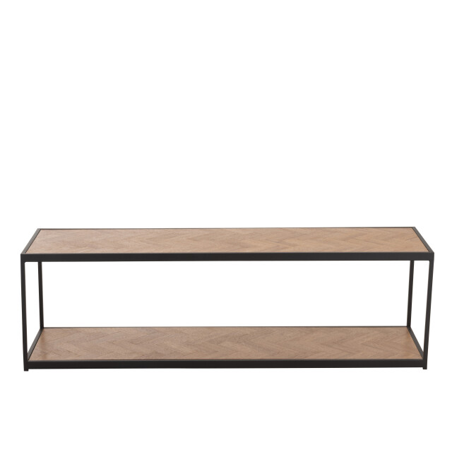J-Line salontafel zigzag rechthoek hout/metaal naturel/ 150x40x44.5cm 2999237 large