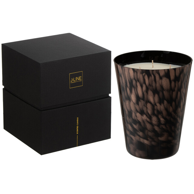 J-Line geurkaars noa sandalwood /goud large 15.5x15.5x20cm 3015536 large