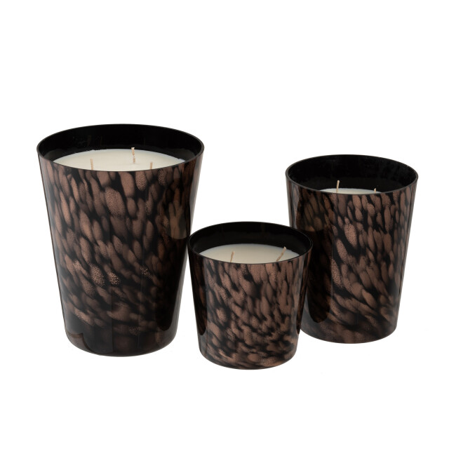 J-Line geurkaars noa sandalwood /goud large 15.5x15.5x20cm 3015536 large