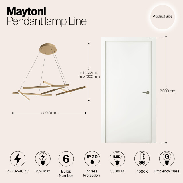 Maytoni hanglamp line - 2994530 large