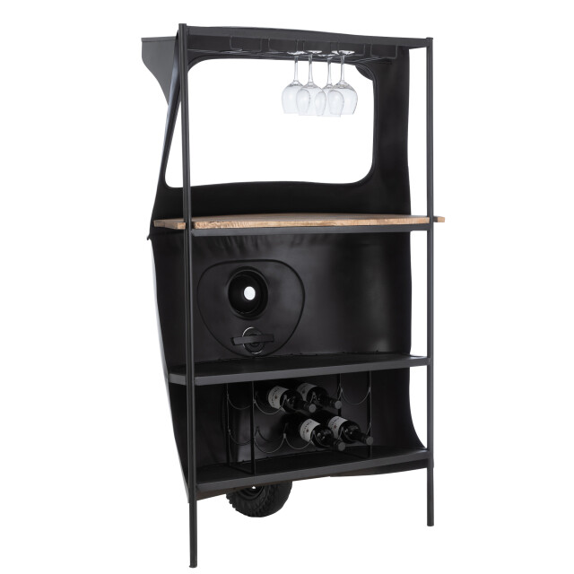 J-Line bar fiets tuktuk metaal/mango hout /naturel 97x60x165cm 3000598 large