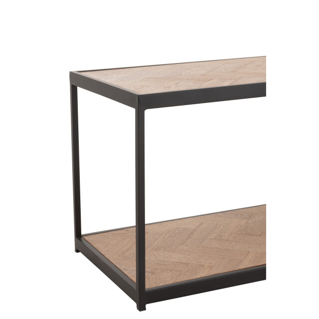J-Line salontafel zigzag rechthoek hout/metaal naturel/ 150x40x44.5cm 2999237 large