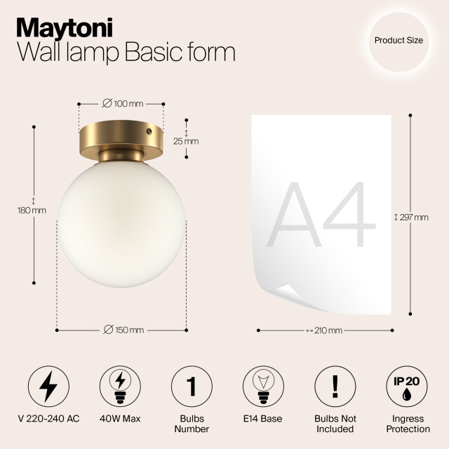 Maytoni wandlamp basic form - Ø15 2993582 large