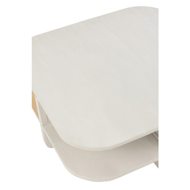 J-Line salontafel molly exotiek hout/rotan 84.5x84.5x36cm 2999217 large