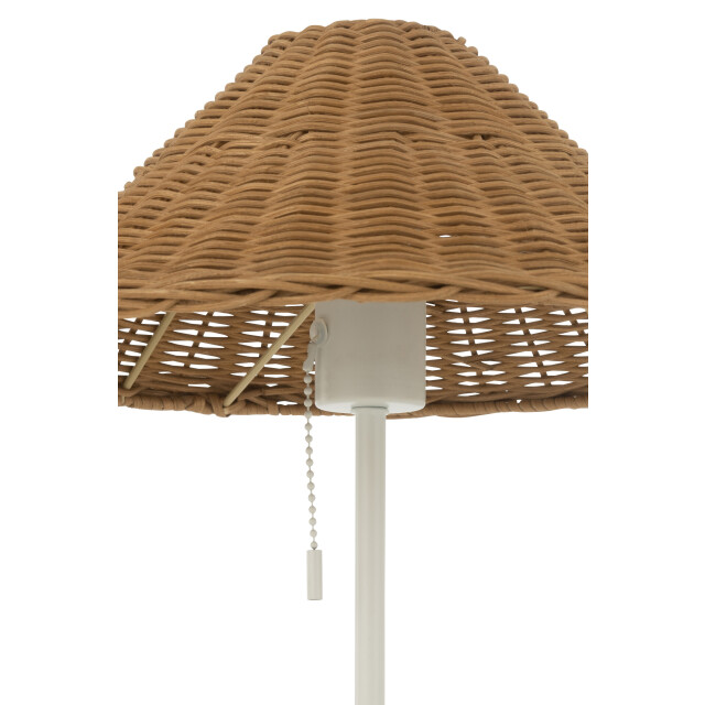J-Line tafellamp metaal/rattan wit/ 32x32x50cm 2999536 large
