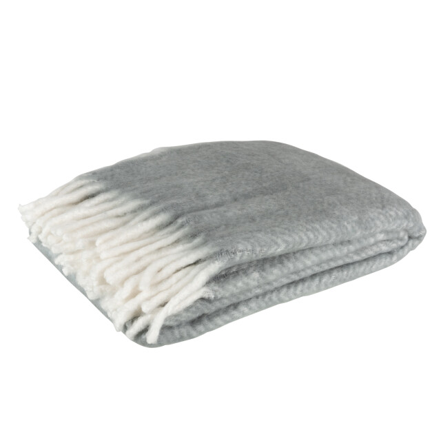 J-Line plaid alpha acryl/wol /wit 190x136x0.5cm 3066075 large