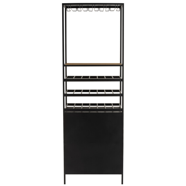 J-Line kast voor wijnflessen+glazen metaal/hout 60x42.5x180cm 3000086 large