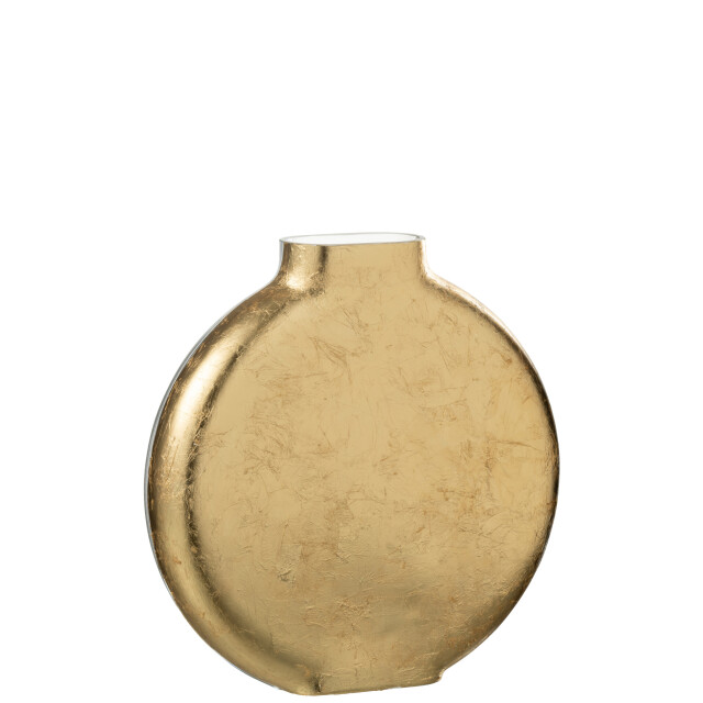 J-Line vaas miki glas /goud large 24x5x25.5cm 2997551 large