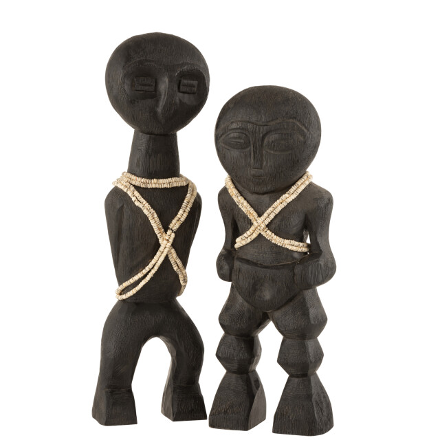 J-Line figuur takwimu mangohout large 13x7.5x47cm 3005833 large