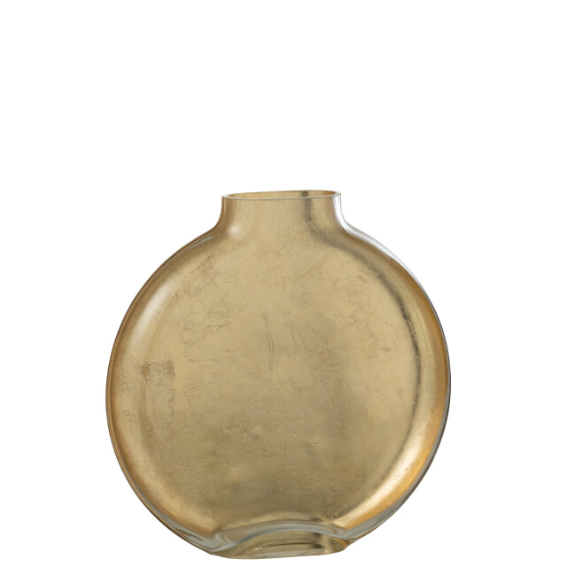 J-Line vaas miki glas /goud large 24x5x25.5cm 2997551 large