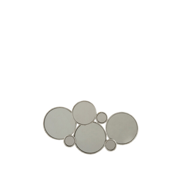 J-Line spiegel 6 ronden metaal zilver 57x5x32.5cm 3010326 large