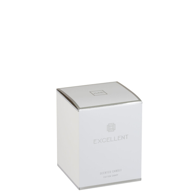 J-Line geurkaars excellent cotton candy zilver medium-80uur 11x11x14.5cm 3015525 large