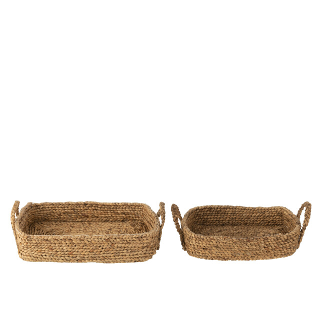 J-Line set van 2 manddienbladen waterhyacint natuur 51x48x16cm 3005129 large