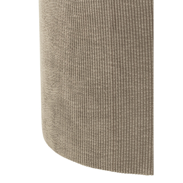 J-Line poef ribfluweel 43x43x35cm 2999470 large