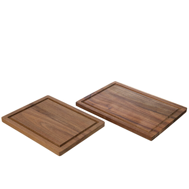 J-Line set van twee bijzettafels lounge metaal/hout /naturel 50x50x56cm 2999288 large