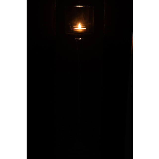 J-Line windlicht op voet glas large 11x11x45cm 3013661 large