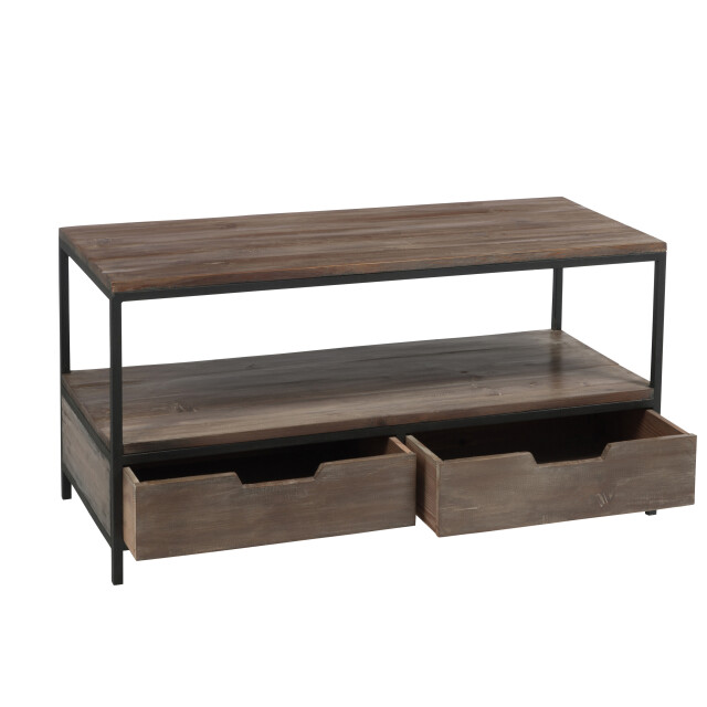 J-Line salontafel hout/met +zwart 120x50x60.5cm 2999679 large
