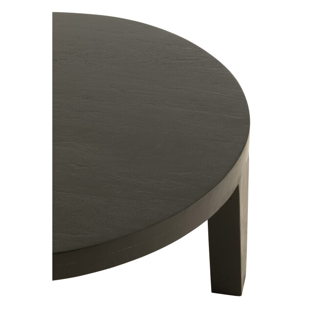 J-Line salontafel rond mango hout matte zwart 80x80x34cm 2999528 large