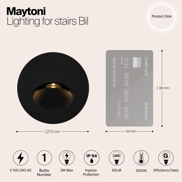 Maytoni Outdoor verlichting voor trappen bil - Ø7 3004399 large