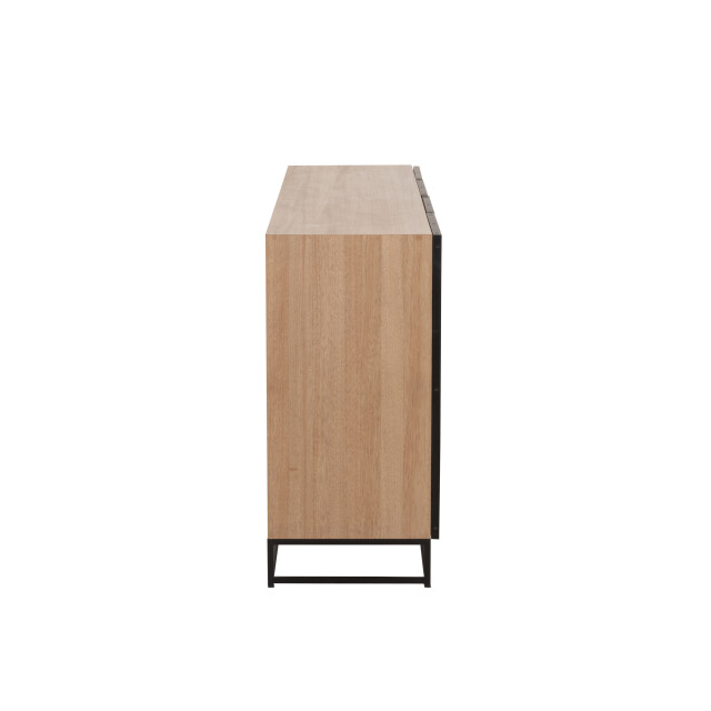 J-Line dressoir 4 deuren zigzag hout/metaal naturel/ 180x40x87cm 3013808 large