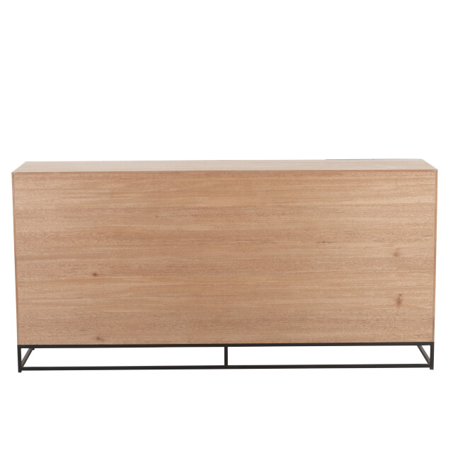 J-Line dressoir 4 deuren zigzag hout/metaal naturel/ 180x40x87cm 3013808 large