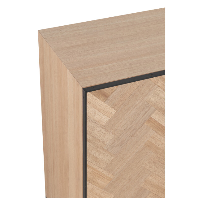 J-Line dressoir 4 deuren zigzag hout/metaal naturel/ 180x40x87cm 3013808 large