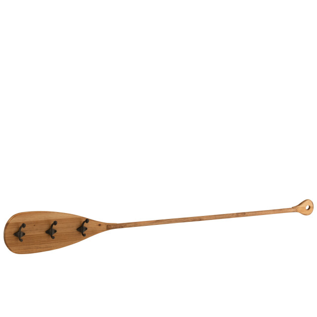 J-Line kapstok roeispaan hout/metaal bruin 150x2.5x18cm 3000706 large