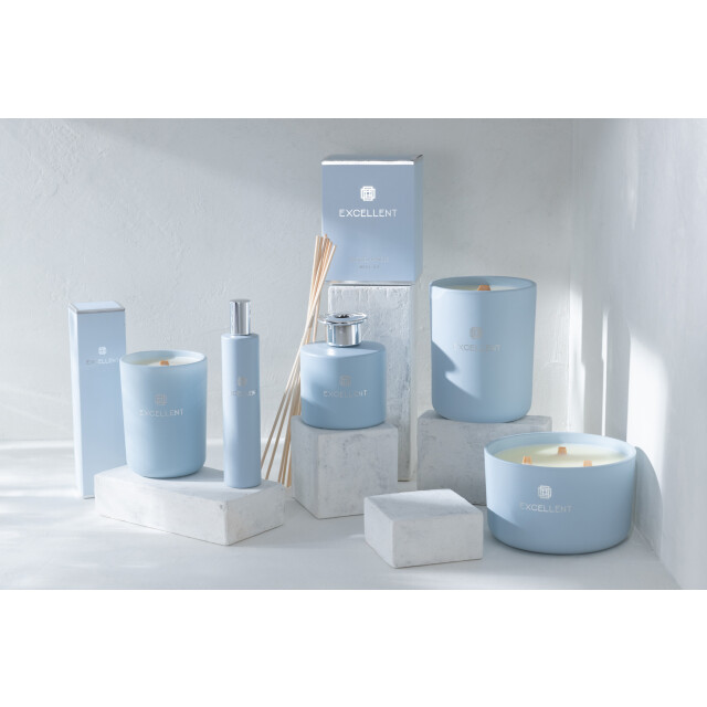 J-Line geurkaars excellent glas licht medium-80u 11x11x14.5cm 3014691 large