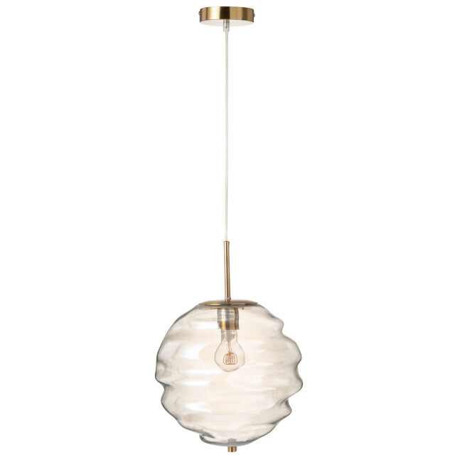 J-Line hanglamp glas licht cognac 30x30x34cm 2999602 large