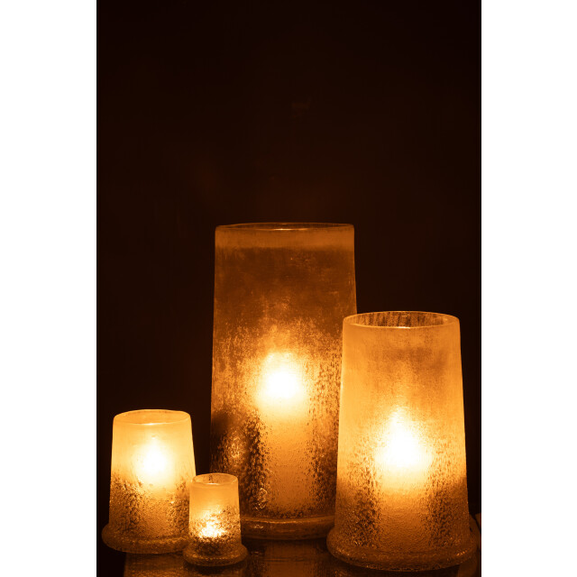 J-Line windlicht suiker glas extra large 23x23x38cm 3013745 large